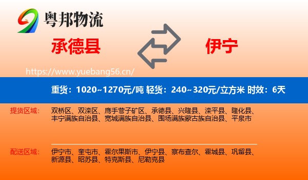 承德县到伊宁县物流专线名片