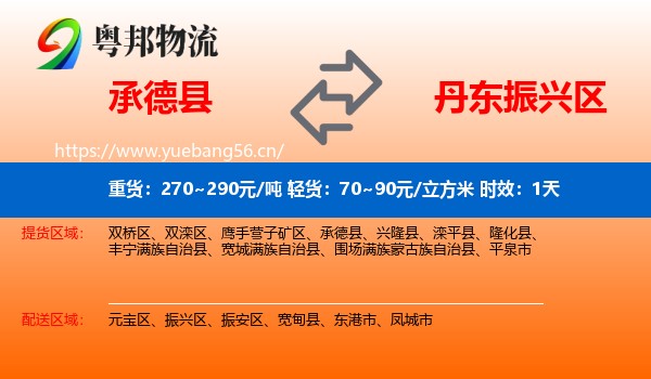 承德县到振兴区物流专线名片