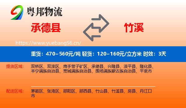 承德县到竹溪县物流专线名片