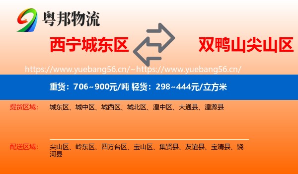 西宁城东区到尖山区物流