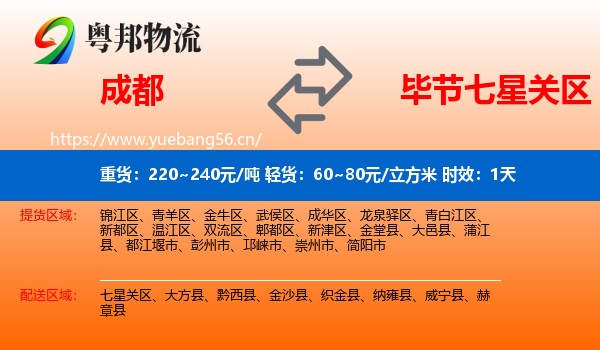 成都到七星关区物流专线名片