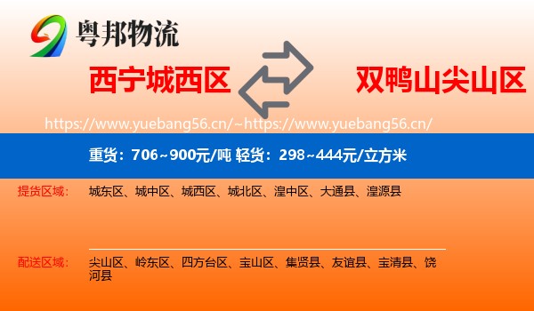 西宁城西区到尖山区物流