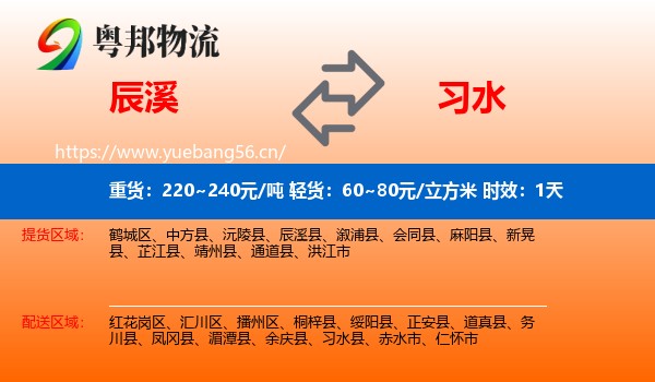 辰溪到习水县物流专线名片