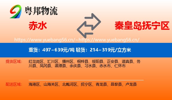 赤水到抚宁区物流