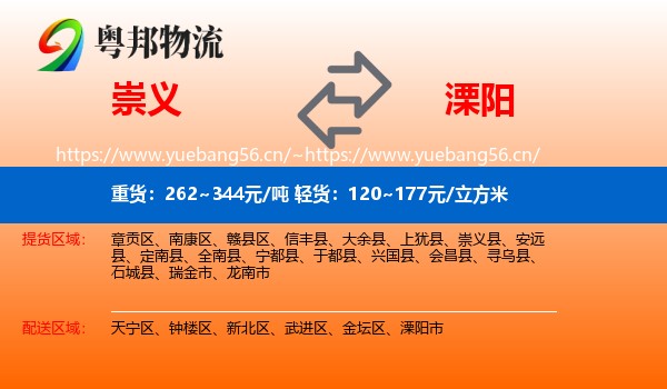崇义到溧阳市物流
