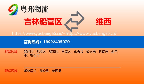 吉林船营区到维西县物流