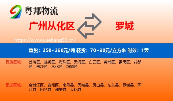 广州从化区到罗城县物流专线名片