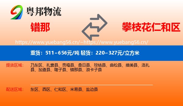 错那到仁和区物流