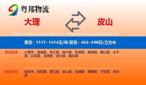 大理到皮山县物流