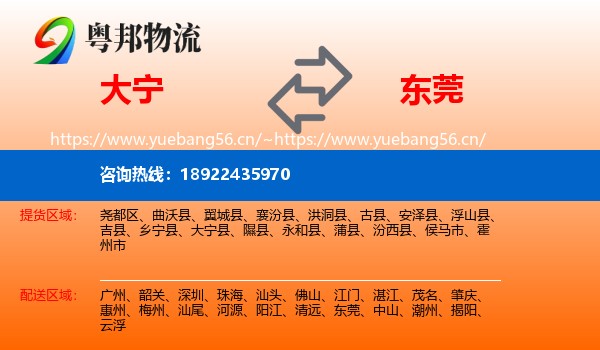 大宁到东莞物流