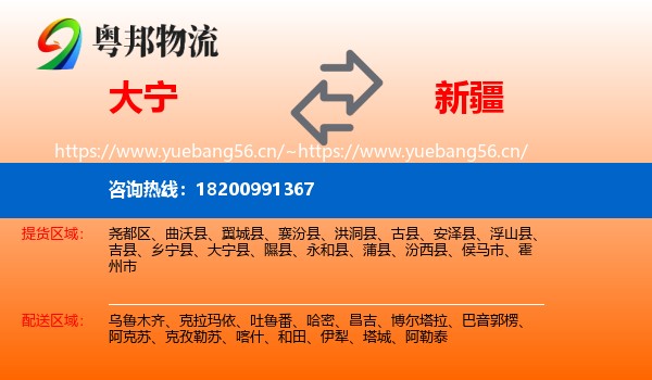 大宁到新疆物流