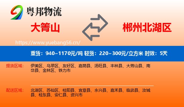 大箐山到北湖区物流 大箐山到北湖区物流专线名片