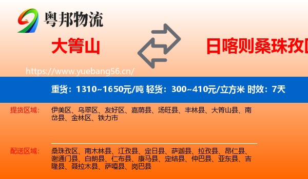 大箐山到桑珠孜区物流 大箐山到桑珠孜区物流专线名片