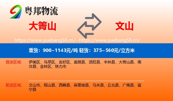大箐山到文山物流