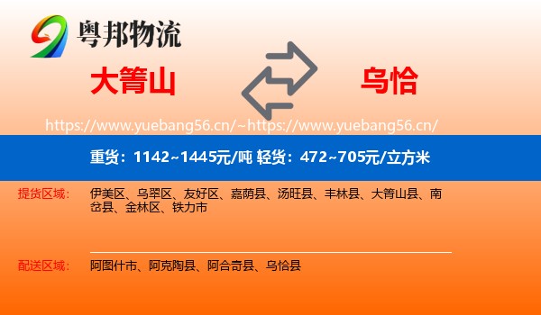 大箐山到乌恰县物流