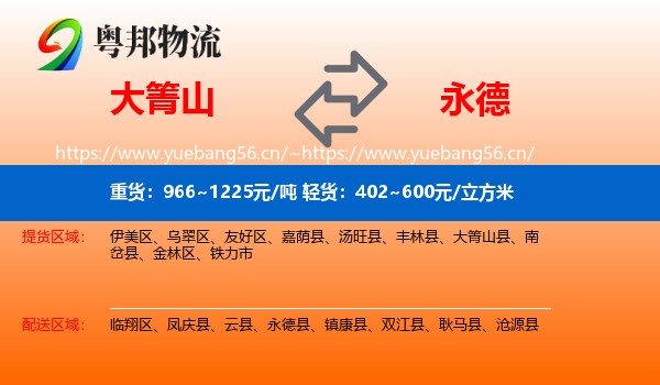 大箐山到永德县物流