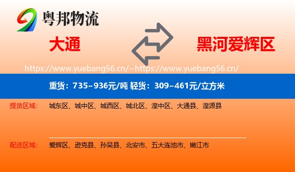 大通到爱辉区物流