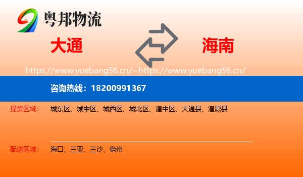 大通到海南物流