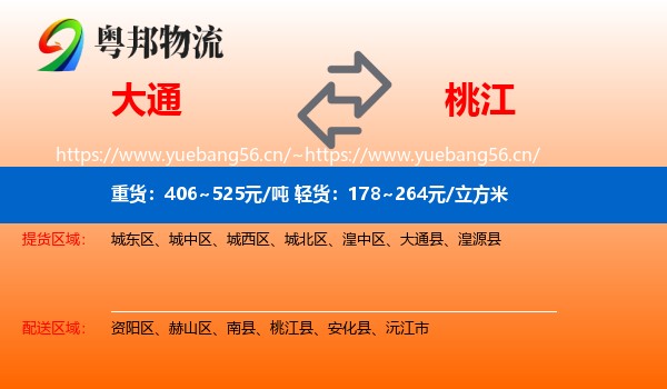 大通到桃江县物流