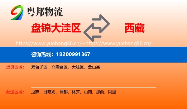 盘锦大洼区到西藏物流