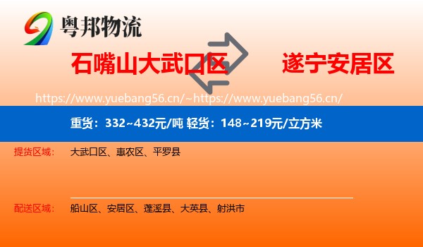 石嘴山大武口区到安居区物流
