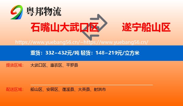 石嘴山大武口区到船山区物流