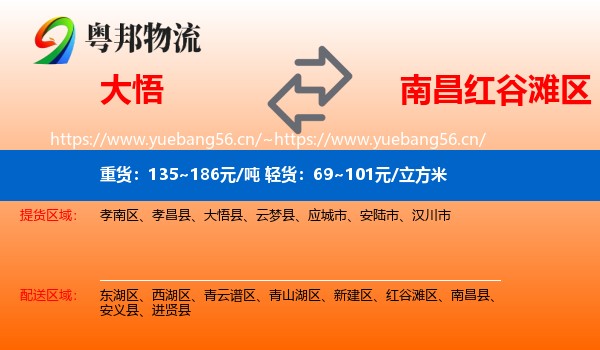 大悟到红谷滩区物流
