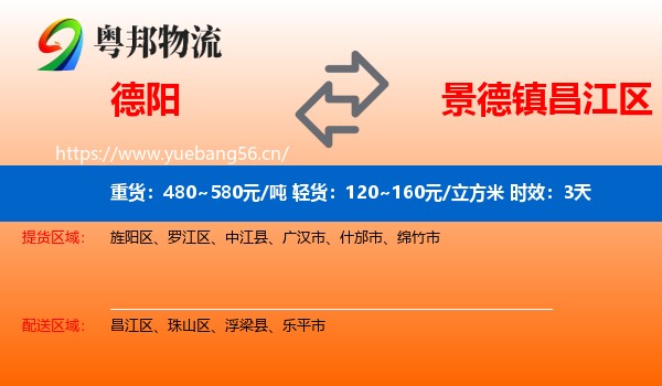 德阳到昌江区物流专线名片