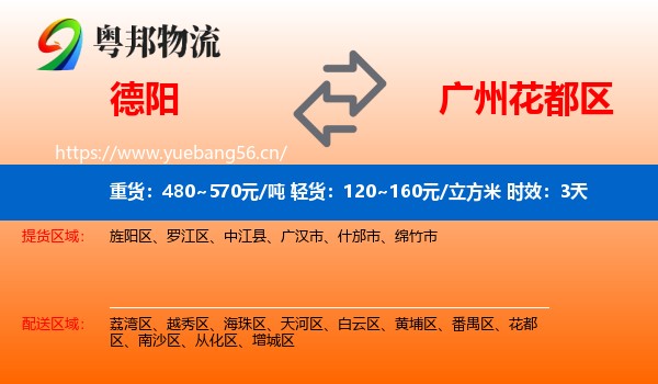 德阳到花都区物流专线名片