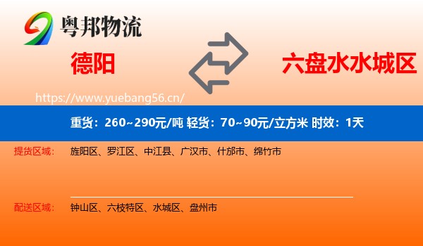 德阳到水城区物流专线名片