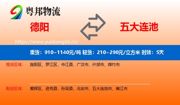 德阳到五大连池市物流专线名片