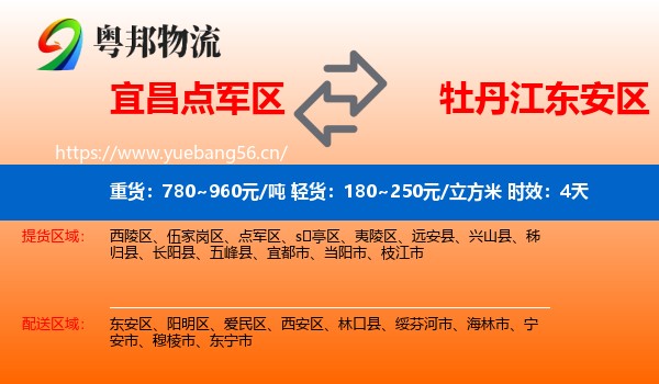 宜昌点军区到东安区物流专线名片