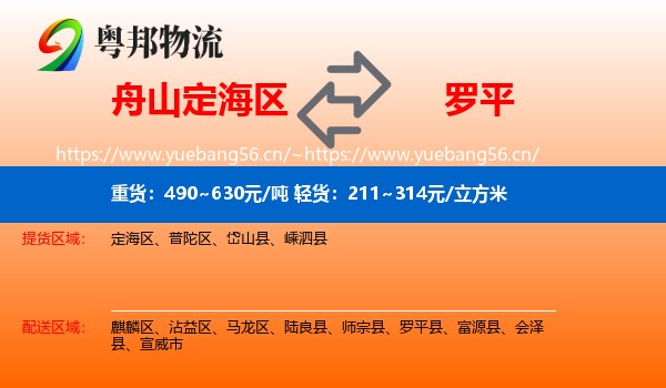 舟山定海区到罗平县物流