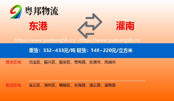 东港到灌南县物流