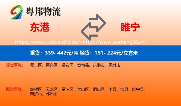 东港到睢宁县物流
