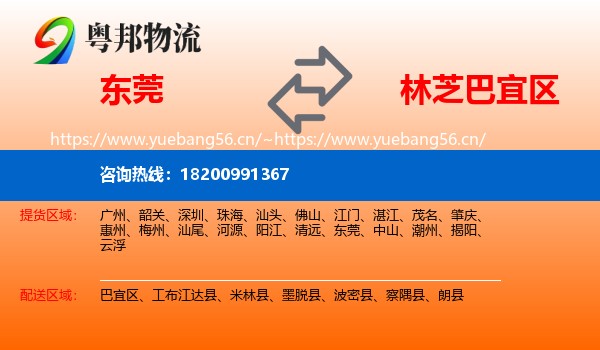 东莞到巴宜区物流
