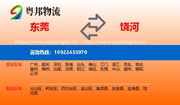 东莞到饶河县物流