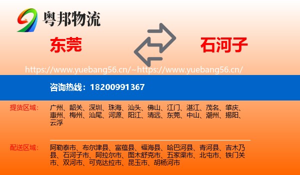 东莞到石河子市物流