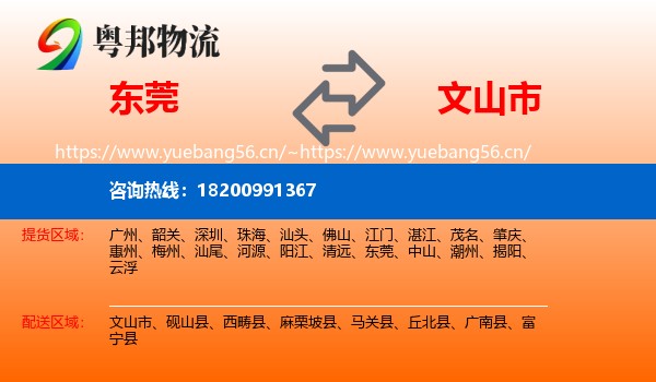 东莞到文山市物流