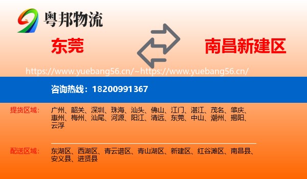 东莞到新建区物流