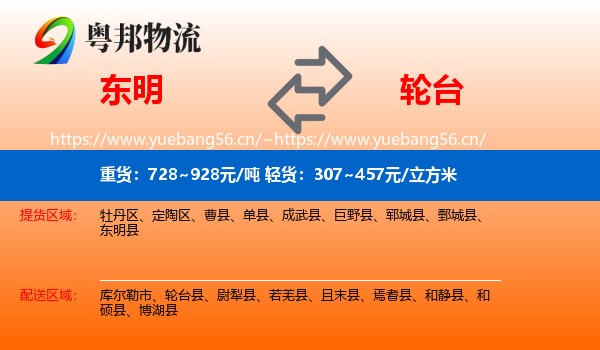东明到轮台县物流