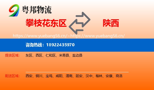 攀枝花东区到陕西物流