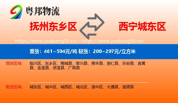 抚州东乡区到城东区物流