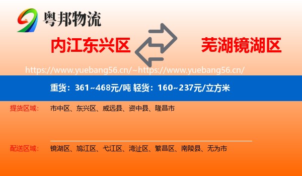 内江东兴区到镜湖区物流