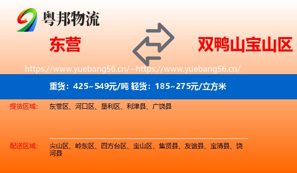 东营到宝山区物流