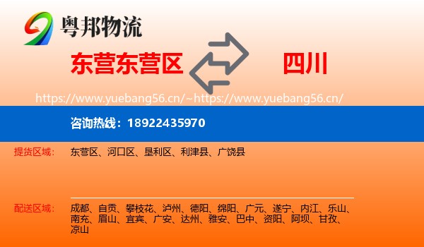 东营东营区到四川物流