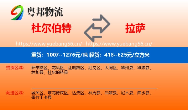 杜尔伯特到拉萨物流