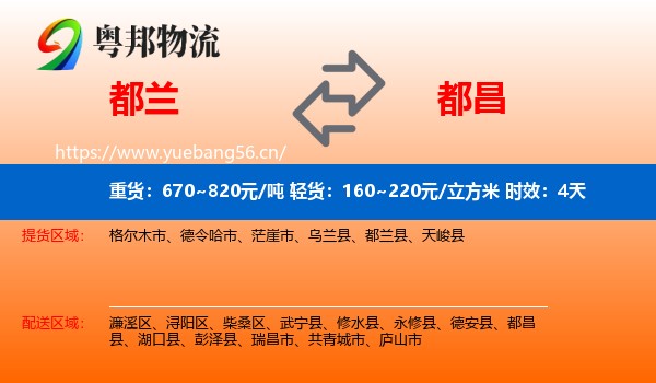 都兰到都昌县物流 都兰到都昌县物流专线名片