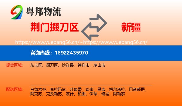 荆门掇刀区到新疆物流