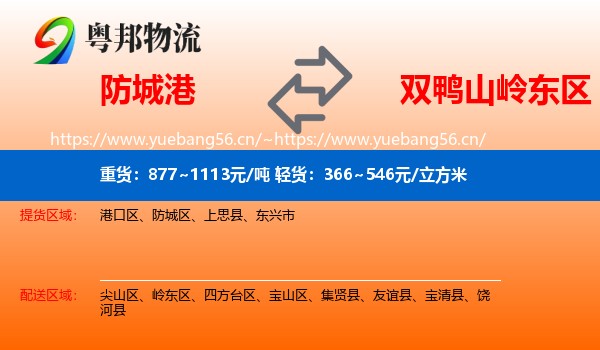 防城港到岭东区物流